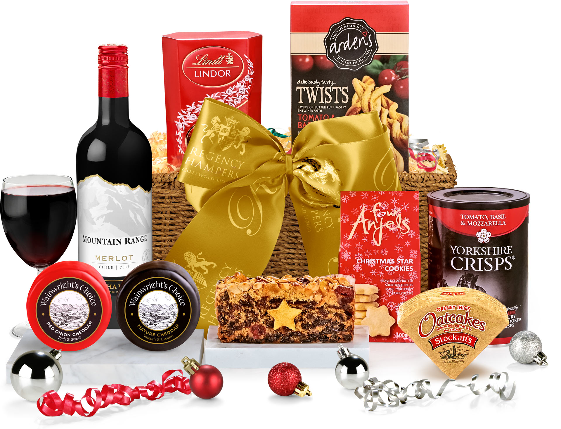 Christmas Cracker Hamper With Red Wine Regency Hampers 9748